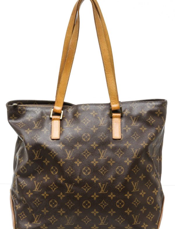 Louis Vuitton Monogram Canvas Leather Cabas Mezzo Shoulder Bag