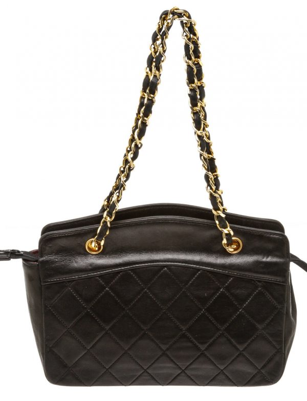 Chanel Black Lambskin Mini Tote Bag