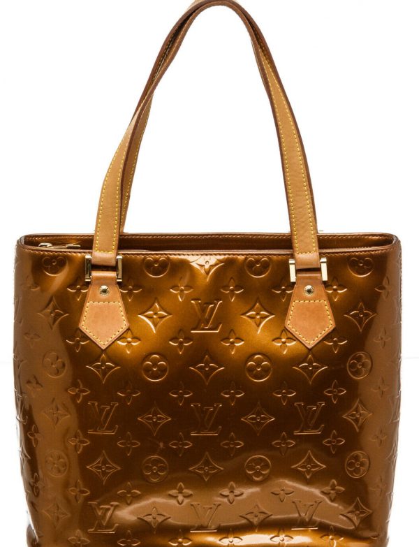 Louis Vuitton Bronze Vernis Monogram Leather Houston Shoulder Bag